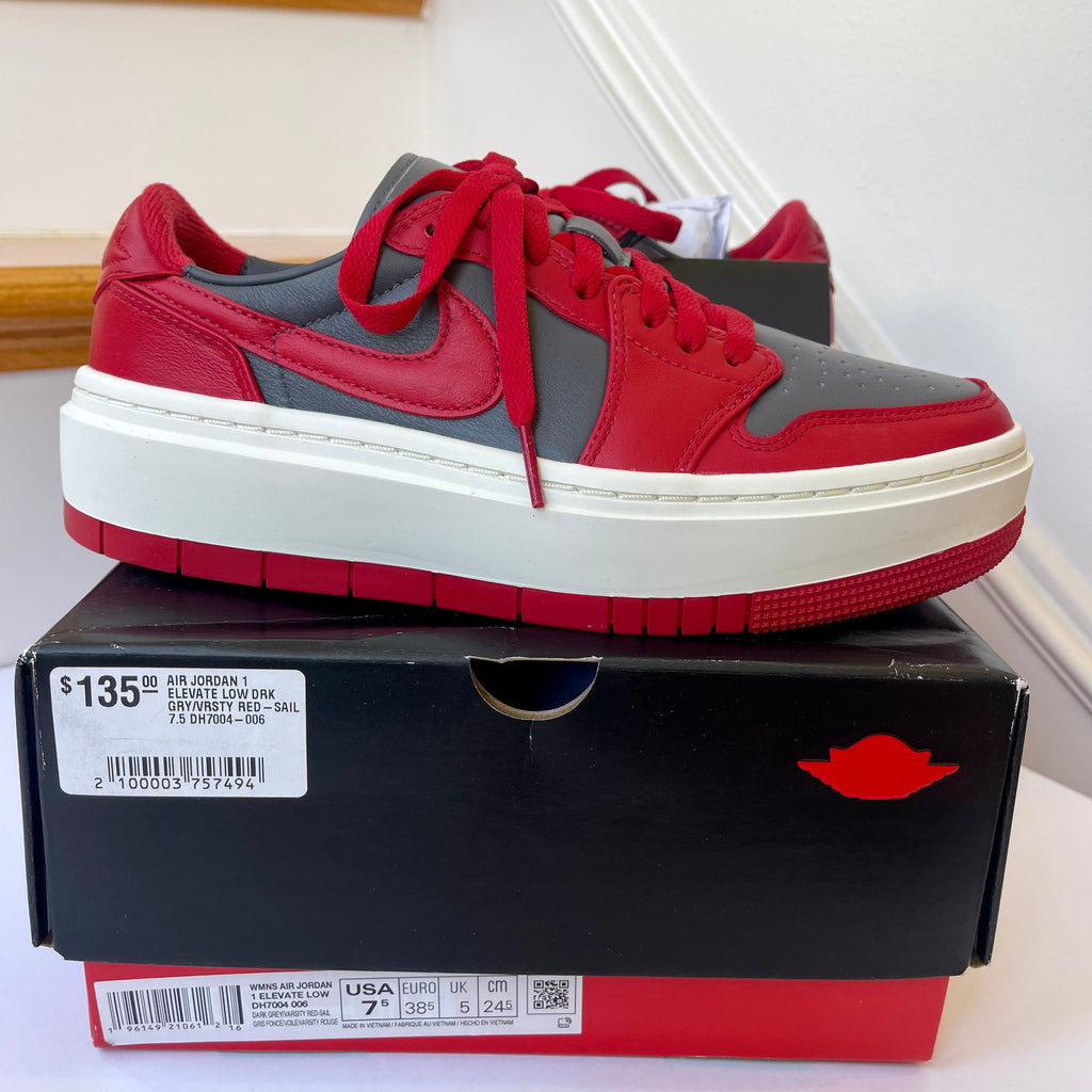 Nike Air Jordan Elevate Platform Women’s Sneakers - Varsity Red / Dark Grey
