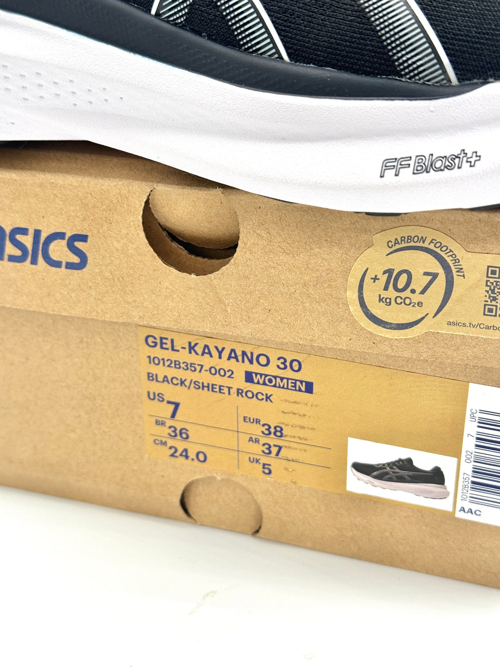 Asics Women’s Gel Kayano 30 - Black Sheet Rock , Regular Width