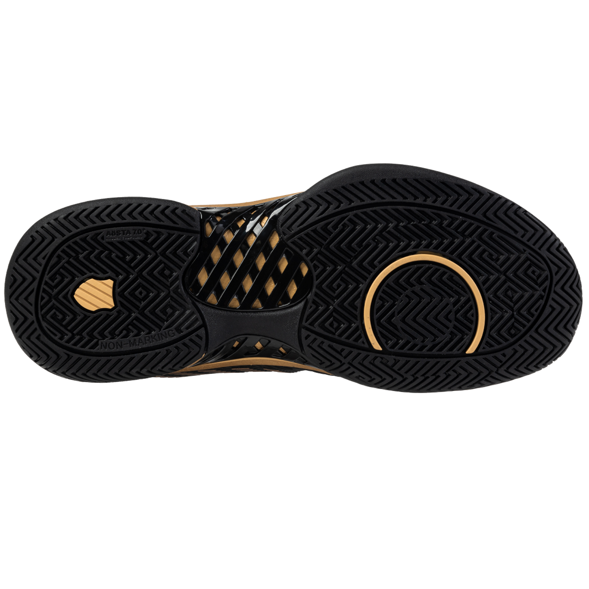 K-Swiss/Master Athletics Men's Hypercourt Express 2 Tennis Shoe (Black/Gold)