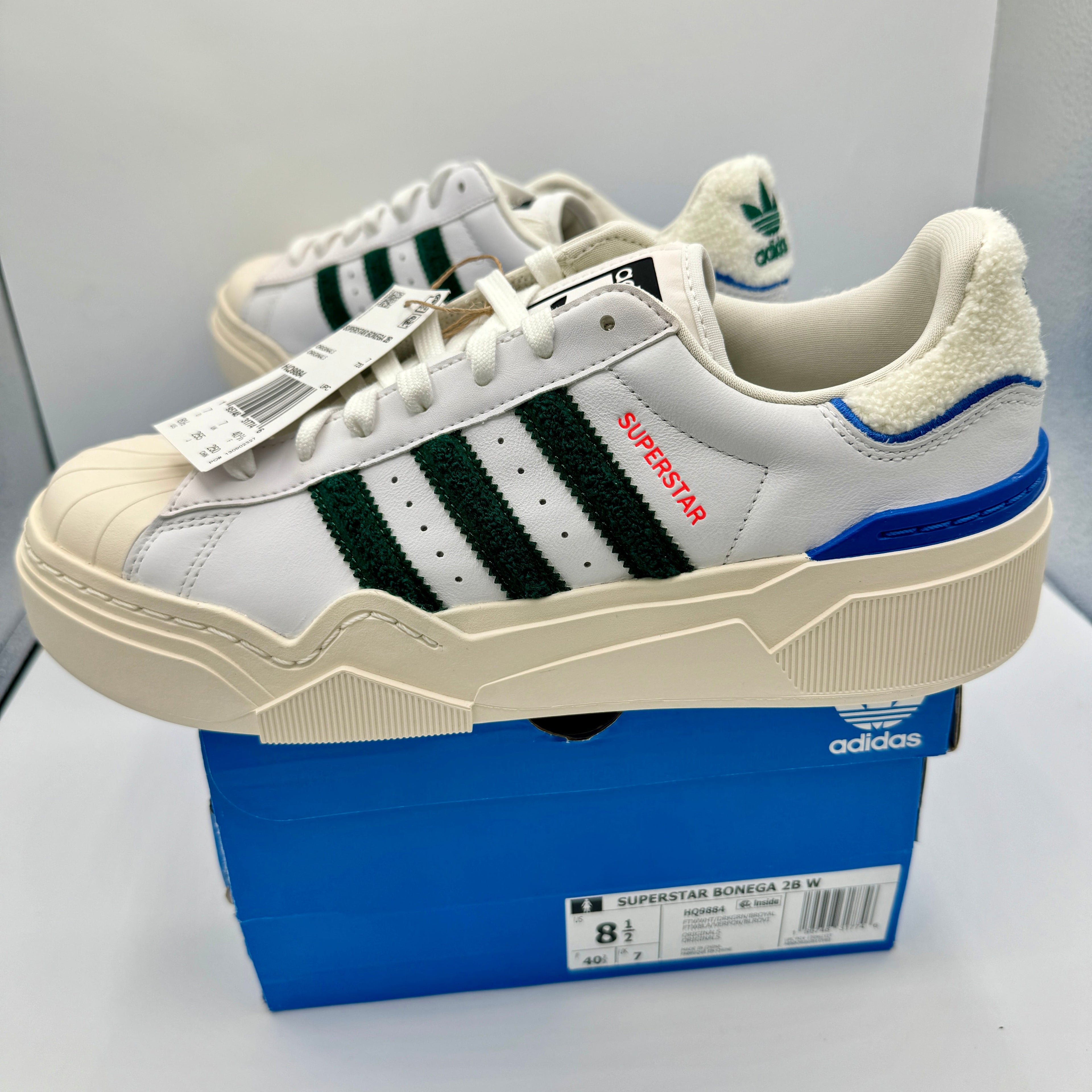 Adidas Stan Smith Bonega Platform Women’s Sneaker 2B sherpa heel white green