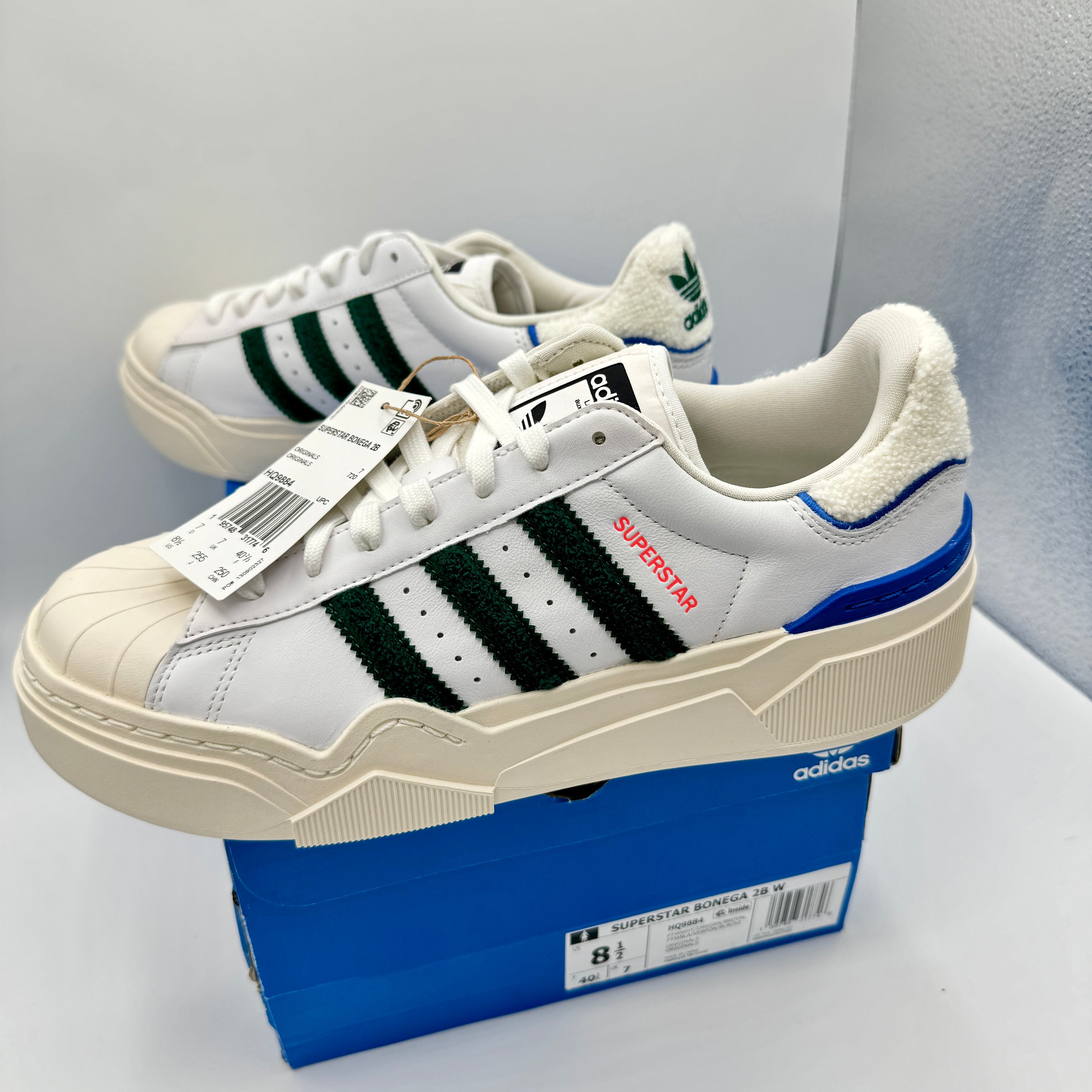 Adidas Stan Smith Bonega Platform Women’s Sneaker 2B sherpa heel white green