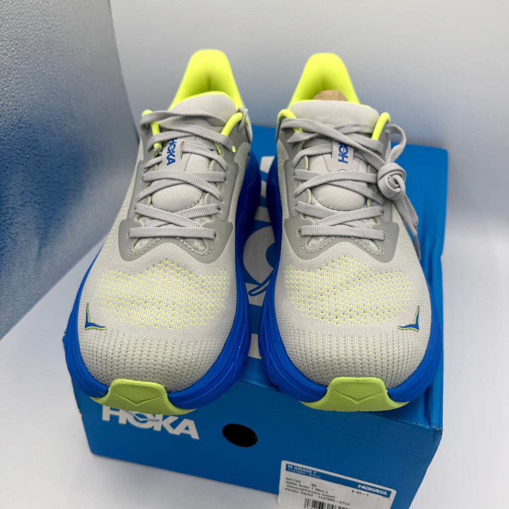 Hoka Arahi 7 Men’s Running Shoes in Stardust Electric Cobalt
