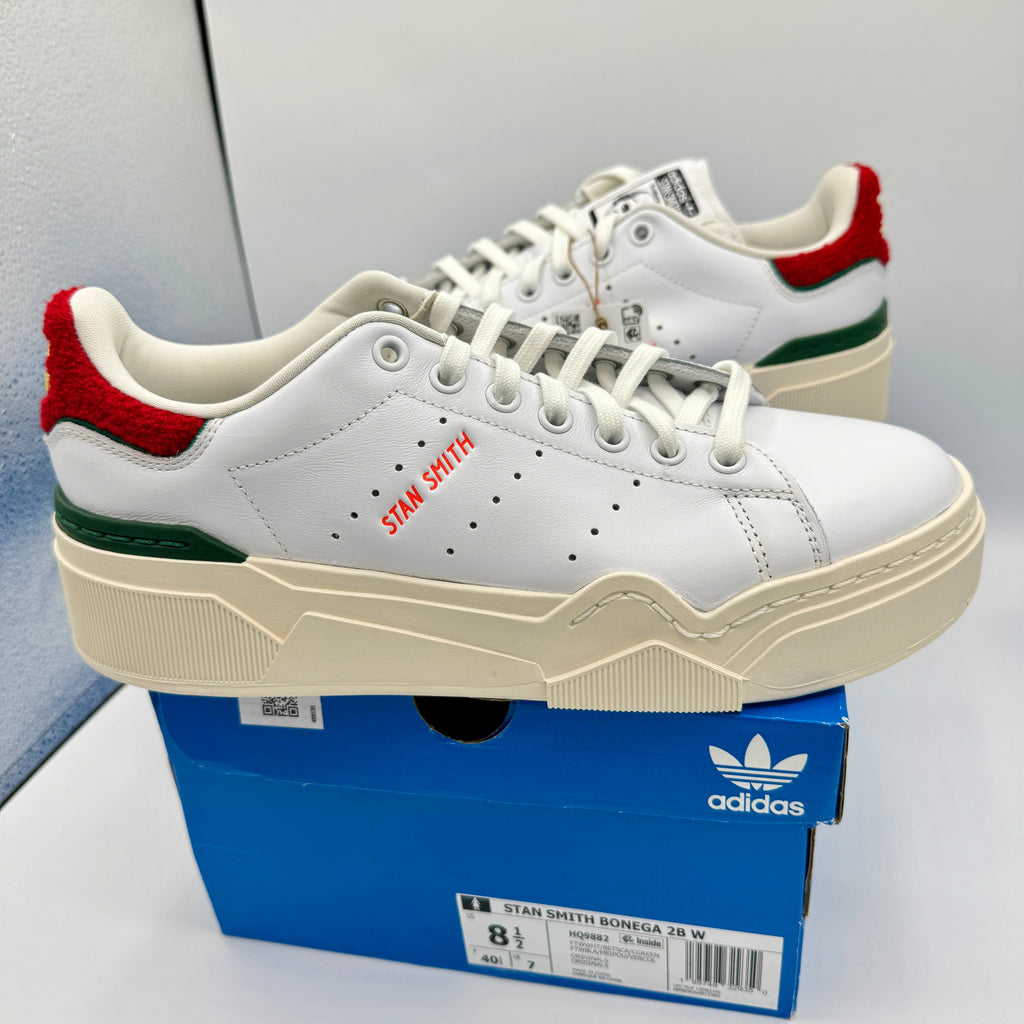 Adidas Stan Smith Bonega Platform Women’s Sneaker 2B sherpa heel white red