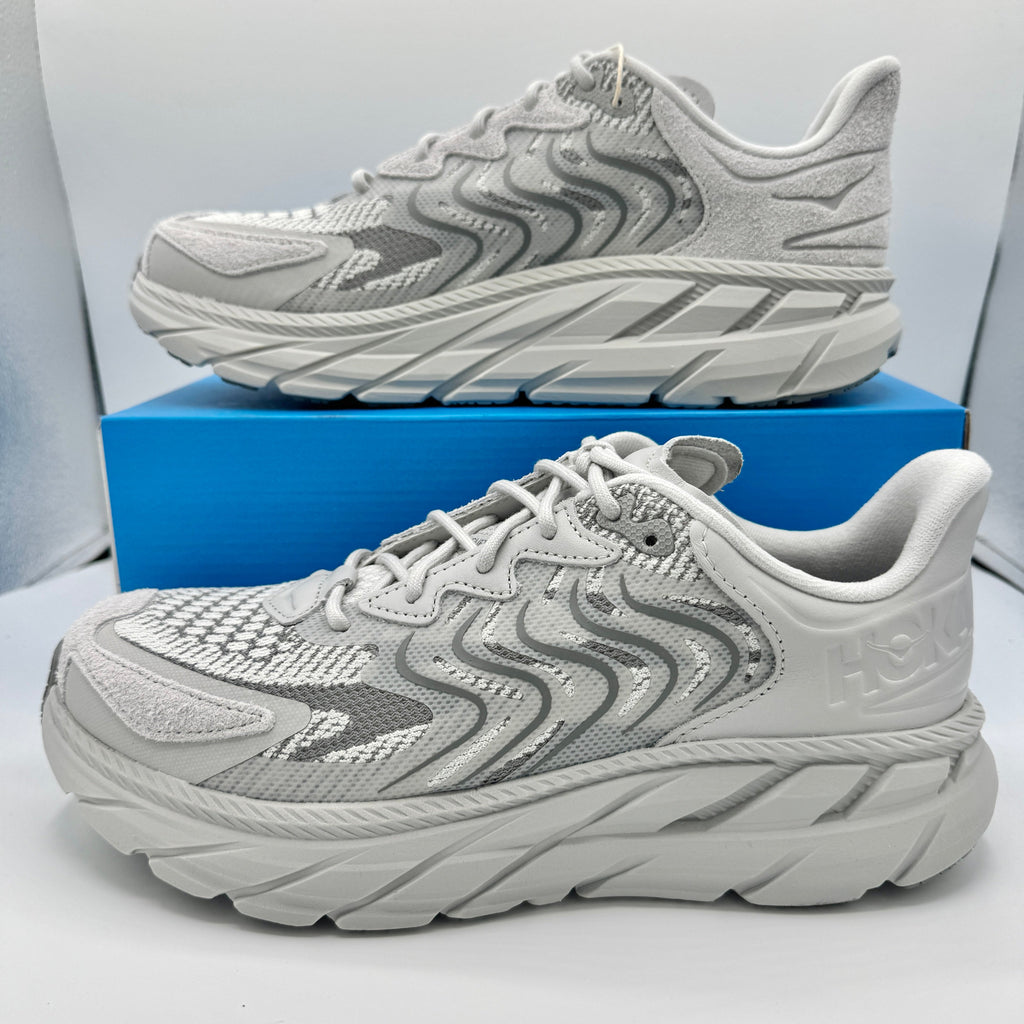 Hoka Clifton LS Grey Unisex in Stardust / Galactic Grey