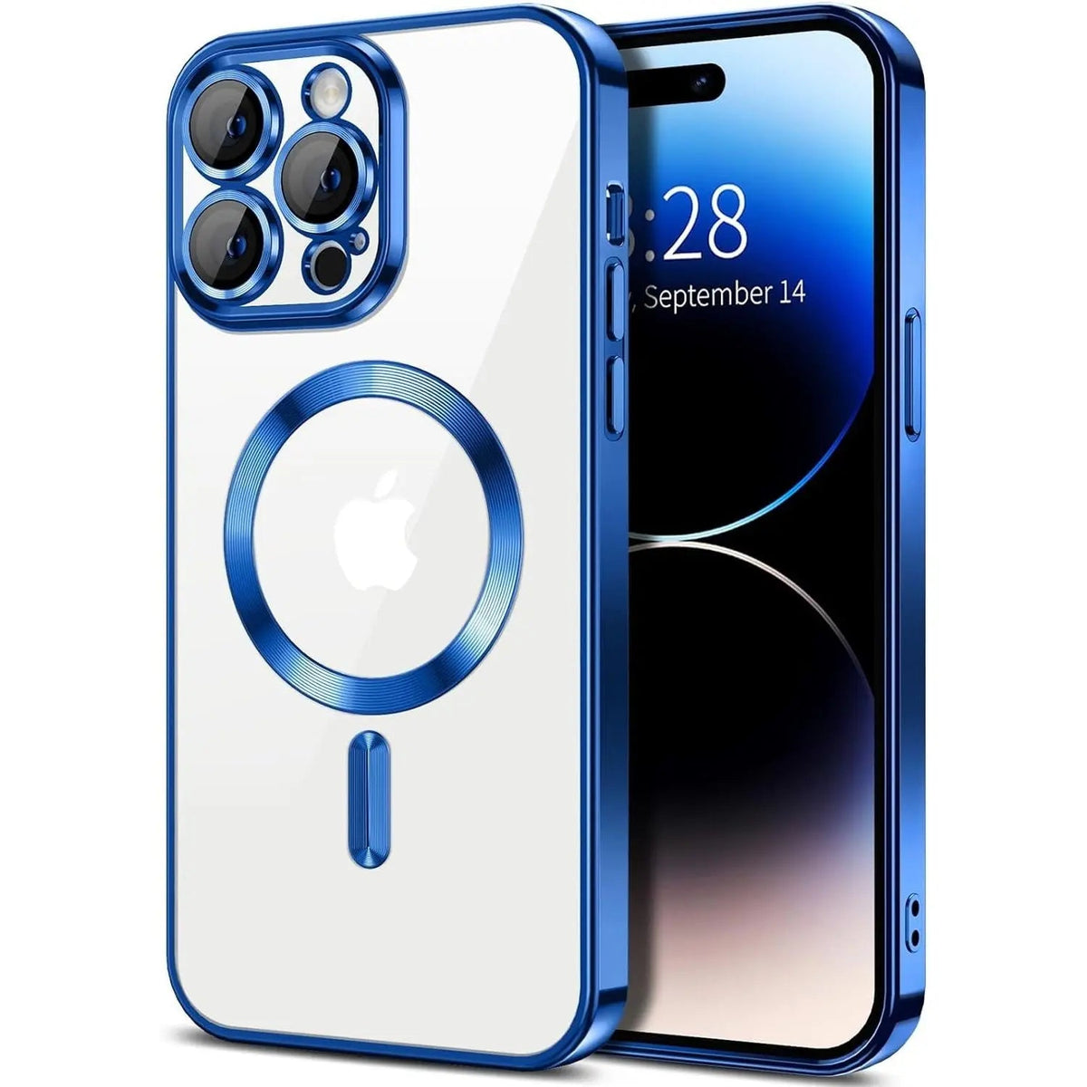 Entronix [Magnetic] Case Compatible with iPhone 15 Pro Max - [Clear Back] Luxury Glossy Cover