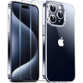 Entronix Bundle Compatible with iPhone 15 Pro Max - [Hard Back] Clear Case & 2 Clear Screen Protectors