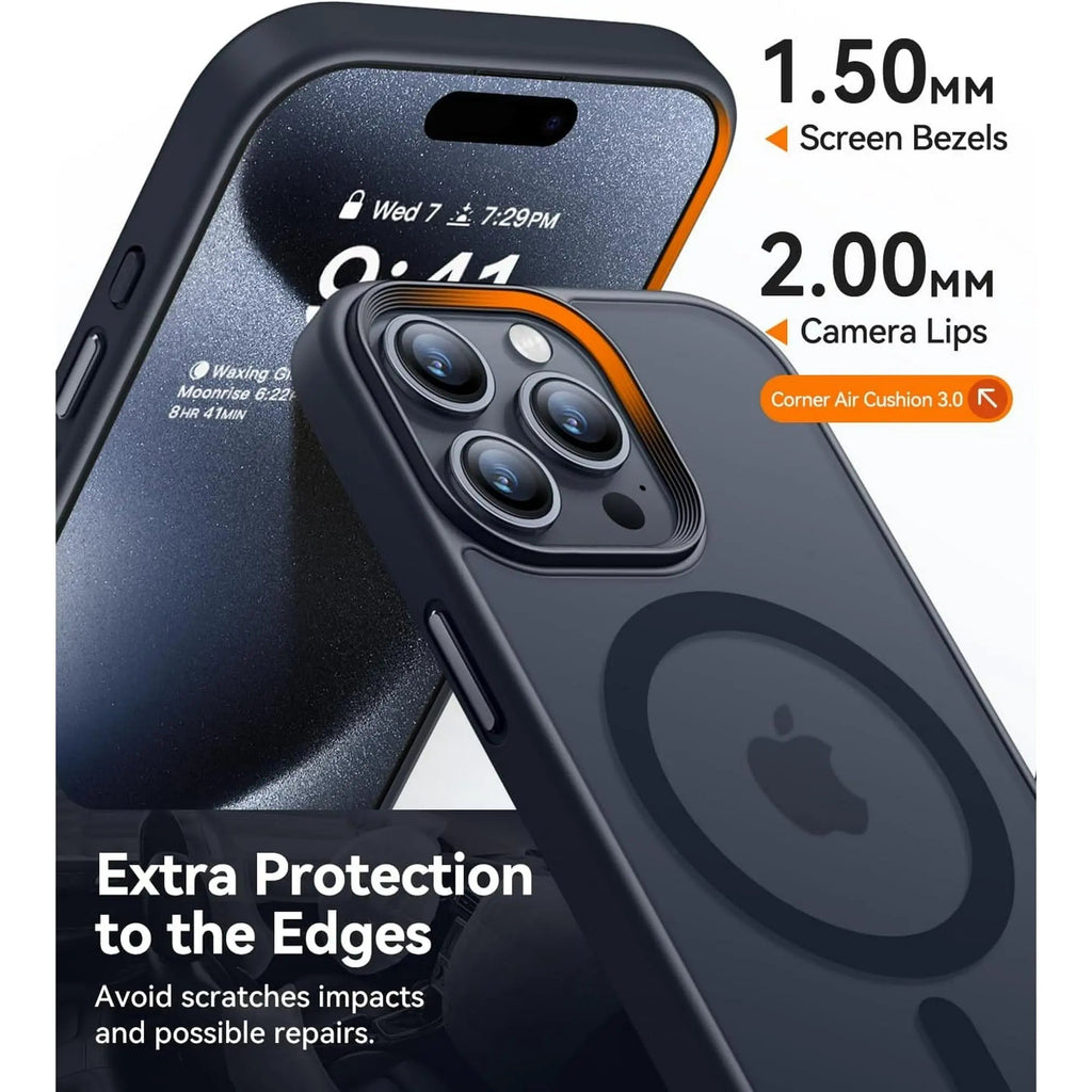Entronix [Magnetic] Case Compatible with iPhone 13 - Translucent Frosted Matte