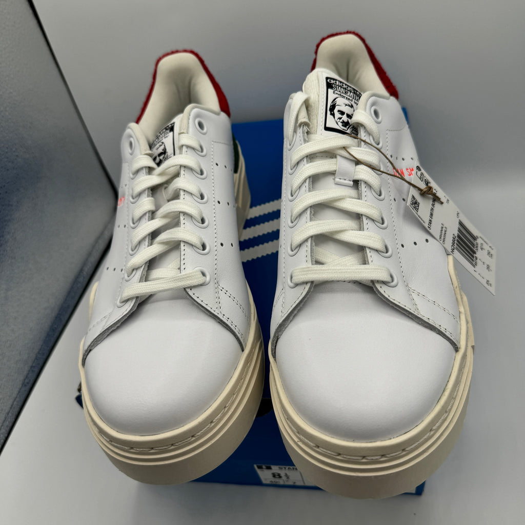 Adidas Stan Smith Bonega Platform Women’s Sneaker 2B sherpa heel white red