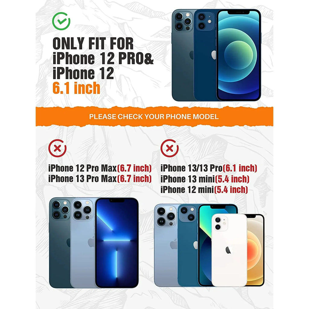 Entronix Case Compatible with iPhone 12/12 Pro - [Hard Back] Slim Clear