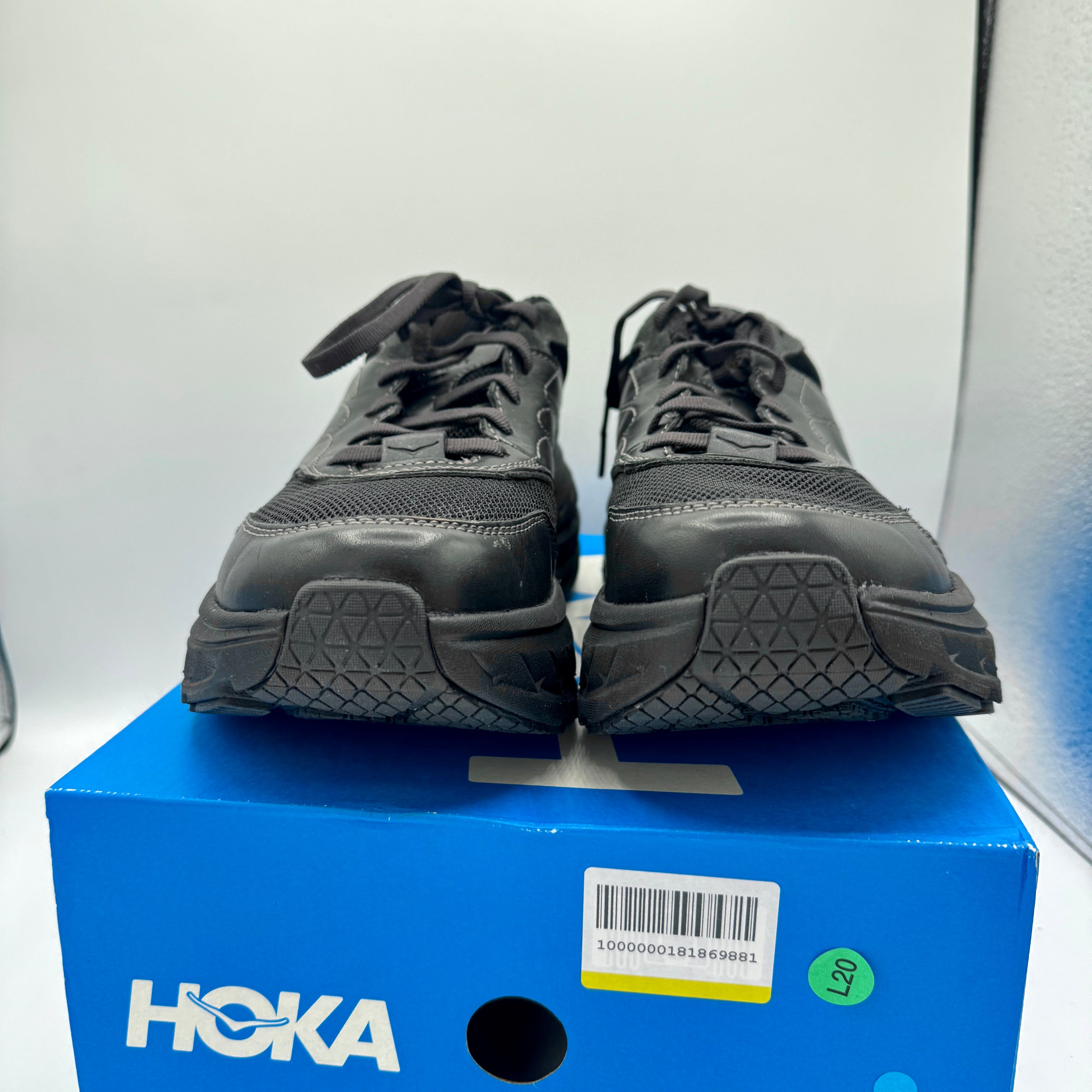 Hoka Bondi Leather L U Unisex Black Raven Sneakers All Gender BRVN