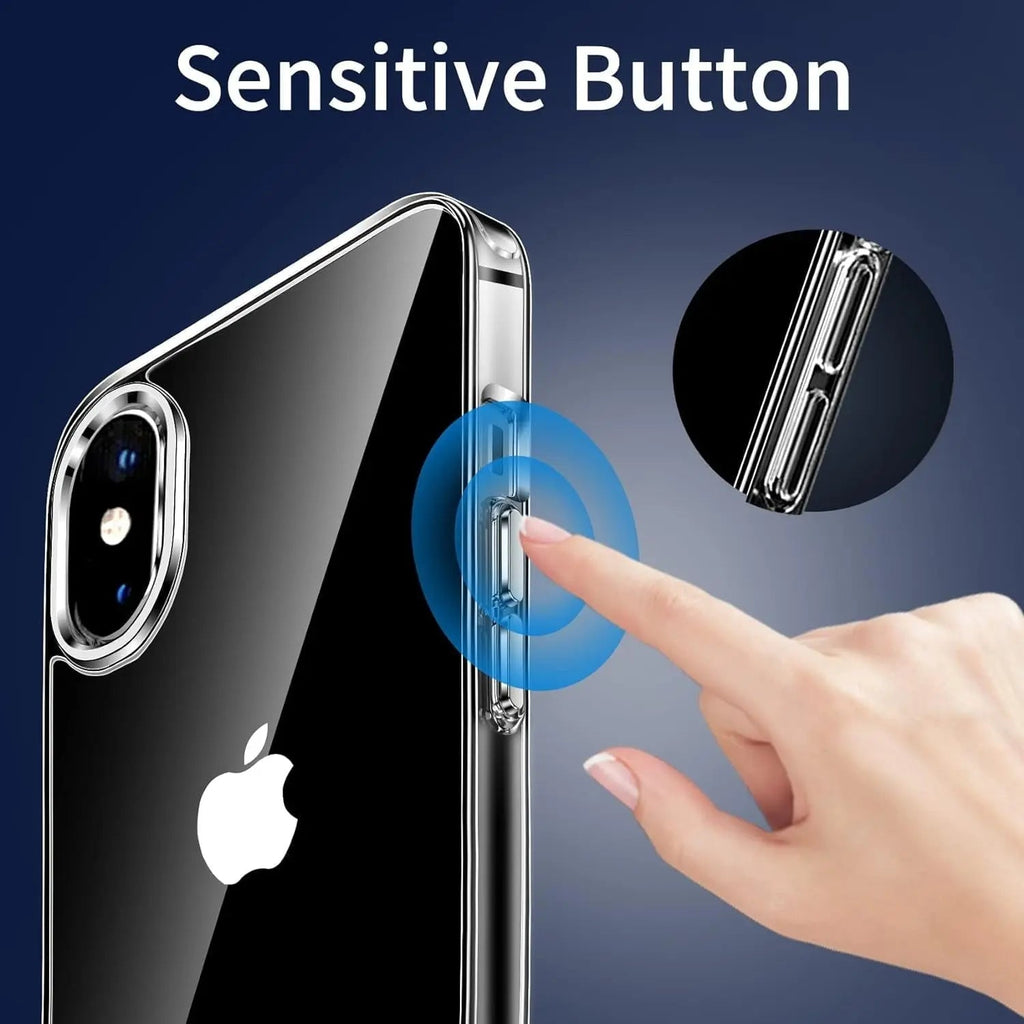 Entronix Case Compatible with iPhone X/XS - [Hard Back] Slim Clear
