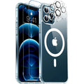Entronix Bundle Compatible with iPhone 13 Pro Max - [Magnetic] Clear Case, 2 Clear Screen Protectors & 2 Camera Lens Protectors