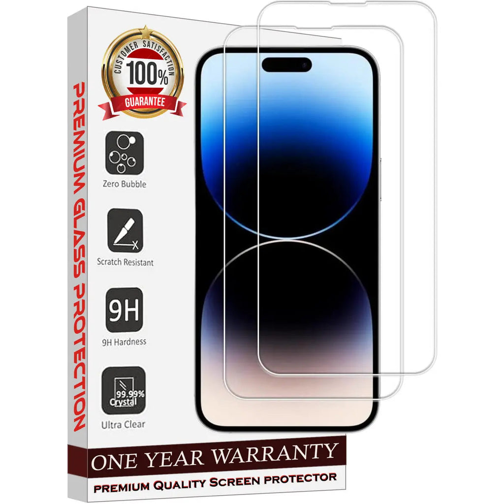 Entronix Clear Screen Protector Compatible with iPhone 15 Pro Max - 2-Piece Combo