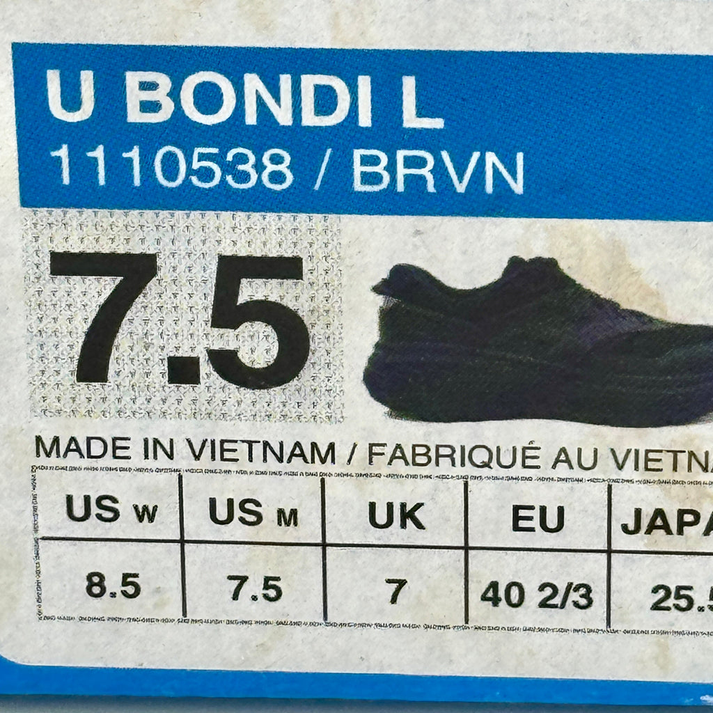 Hoka Bondi Leather L U Unisex Black Raven Sneakers All Gender BRVN