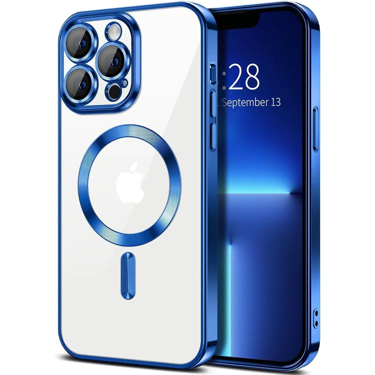 Entronix [Magnetic] Case Compatible with iPhone 13 Pro Max - [Clear Back] Luxury Glossy Cover