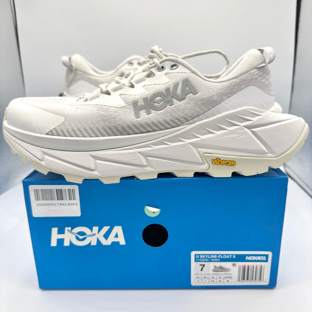 Hoka Skyline Float X U Unisex White Trail Running Shoes