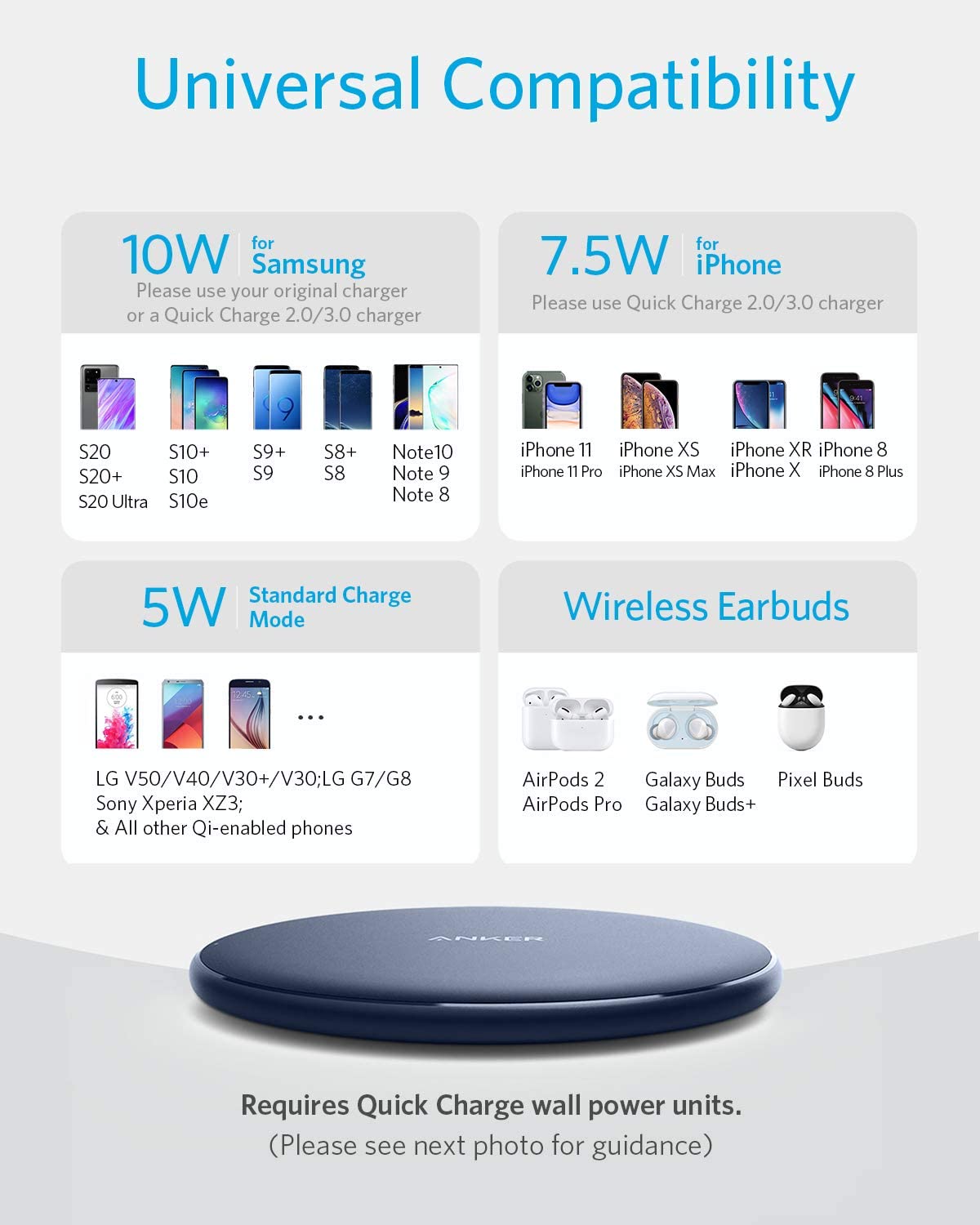 Anker <b>313</b> Wireless Charger (Pad)