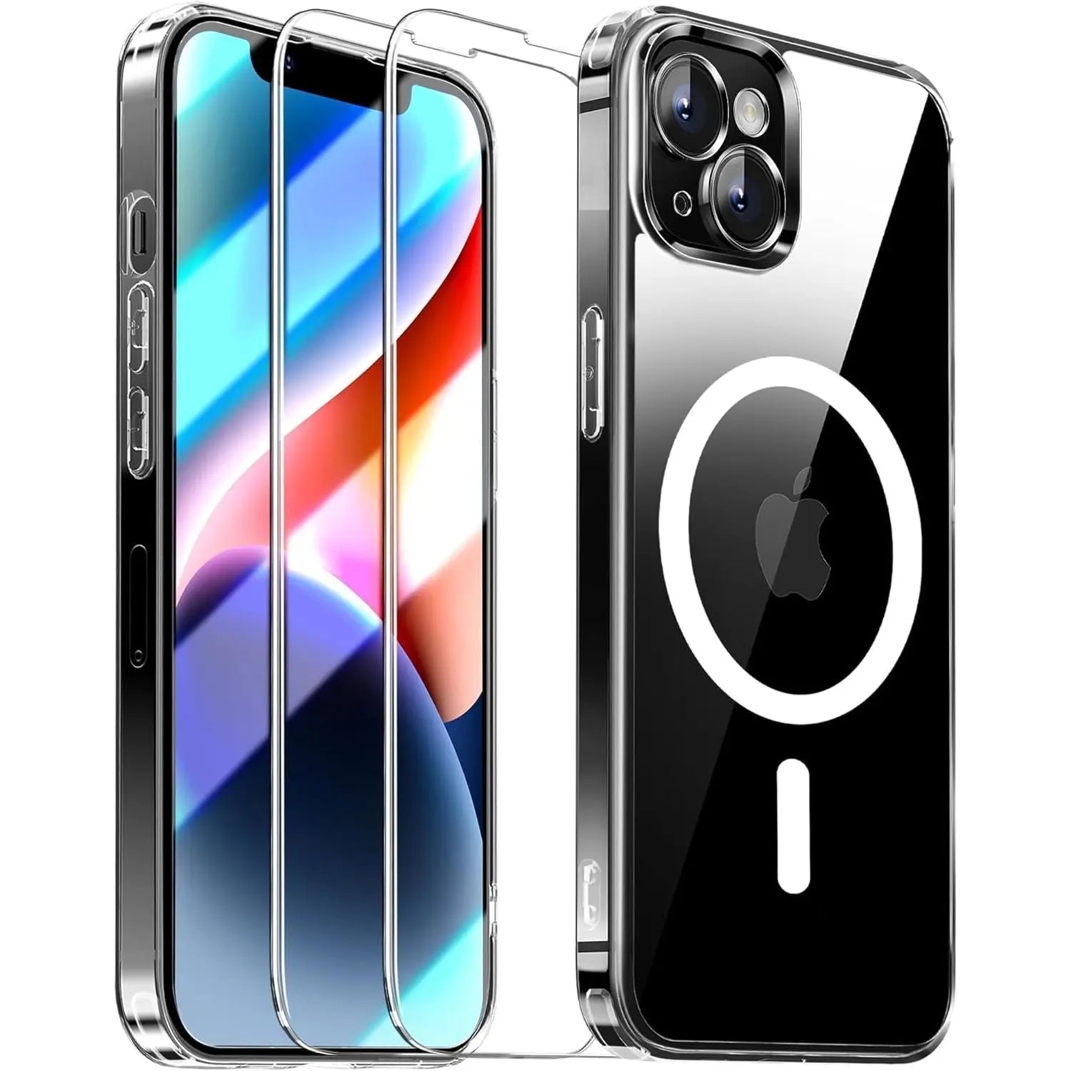 Entronix Bundle Compatible with iPhone 13 Mini - [Magnetic] Clear Case & 2 Clear Screen Protectors