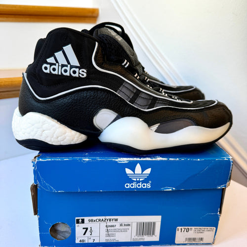 Adidas Never Made 98 X Crazy BYW in black / white sneakers