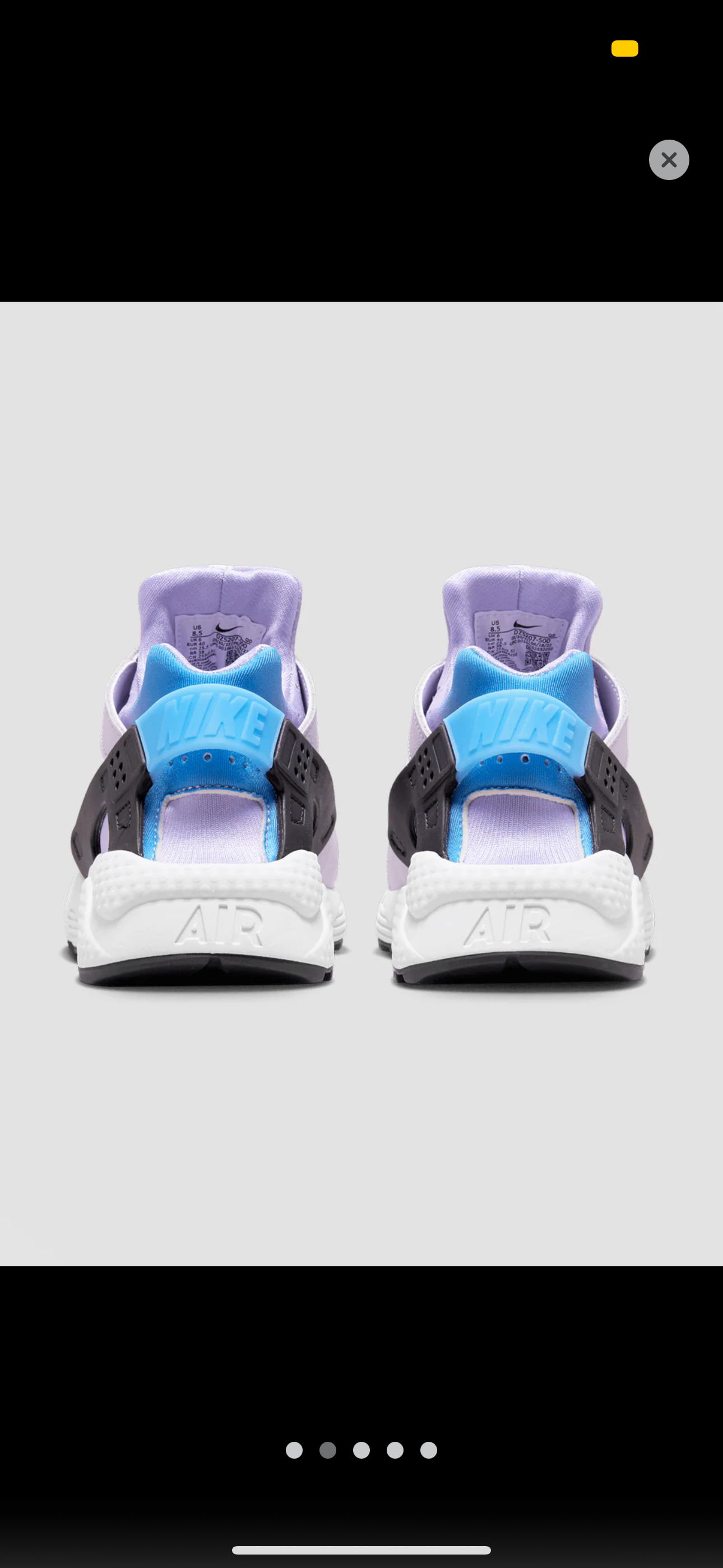 Nike Hurache Women’s Sneakers in Lilac Purple / Black / Barely Grape / White
