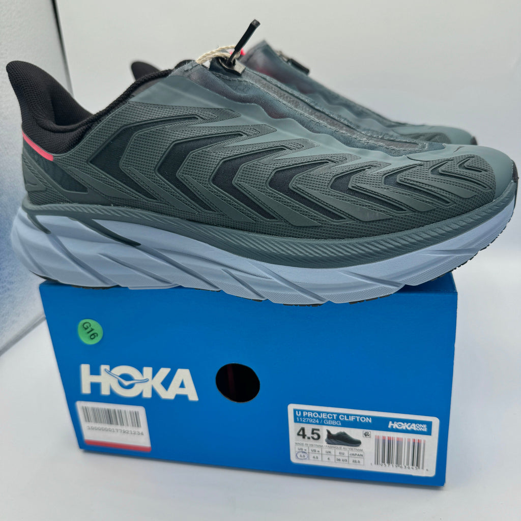 Hoka Project Clifton Unisex Shoes - Lead / Navy Goblin GBBG Blue