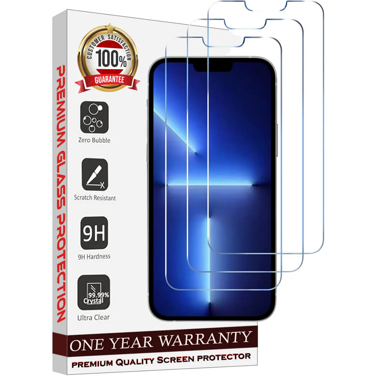 Entronix Clear Screen Protector Compatible with iPhone 14 Pro - 3-Piece Combo