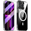 Entronix Bundle Compatible with iPhone 13 Pro Max - [Magnetic] Clear Case & 2 Clear Screen Protectors