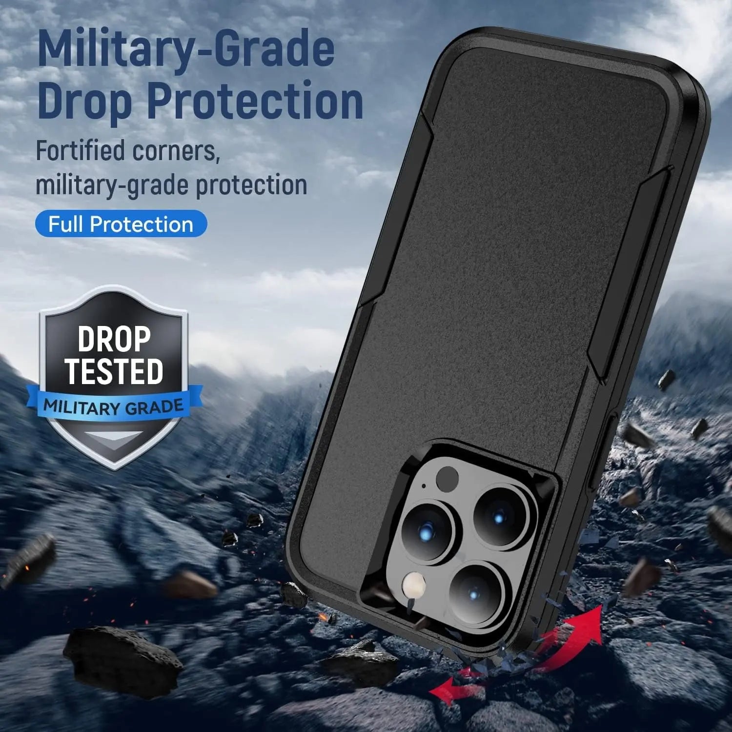 Entronix Case Compatible with iPhone XS Max - Soft-Touch Dual-Layer Sleek Cover