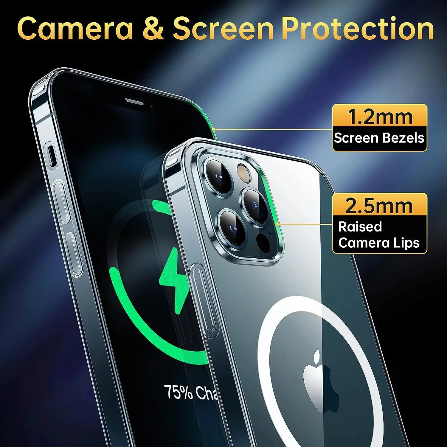 Entronix Case Compatible with iPhone 12/12 Pro - [Hard Back] Slim Clear