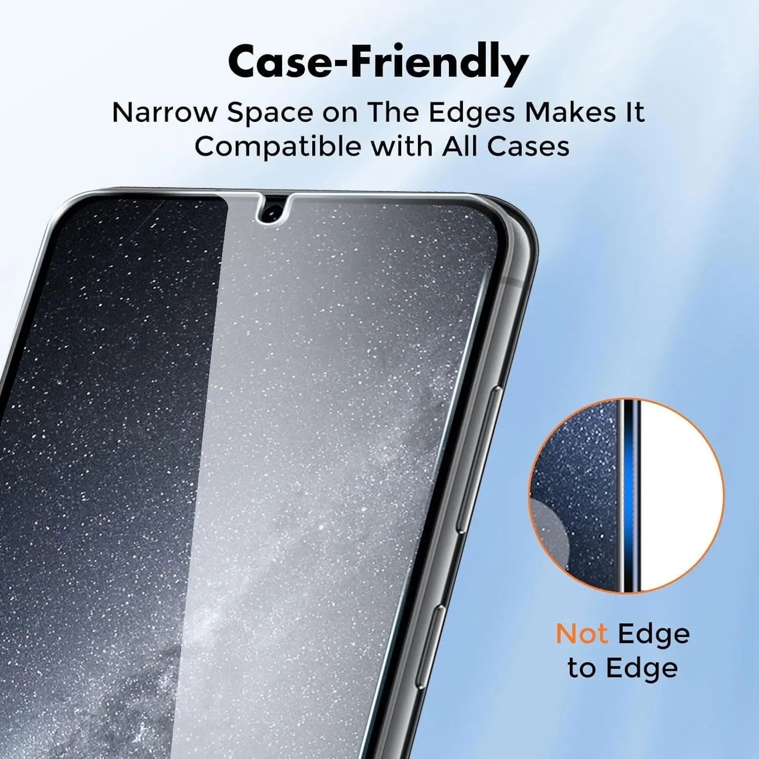 Entronix Clear Screen Protector Compatible with Galaxy S24 Ultra - 3-Piece Combo