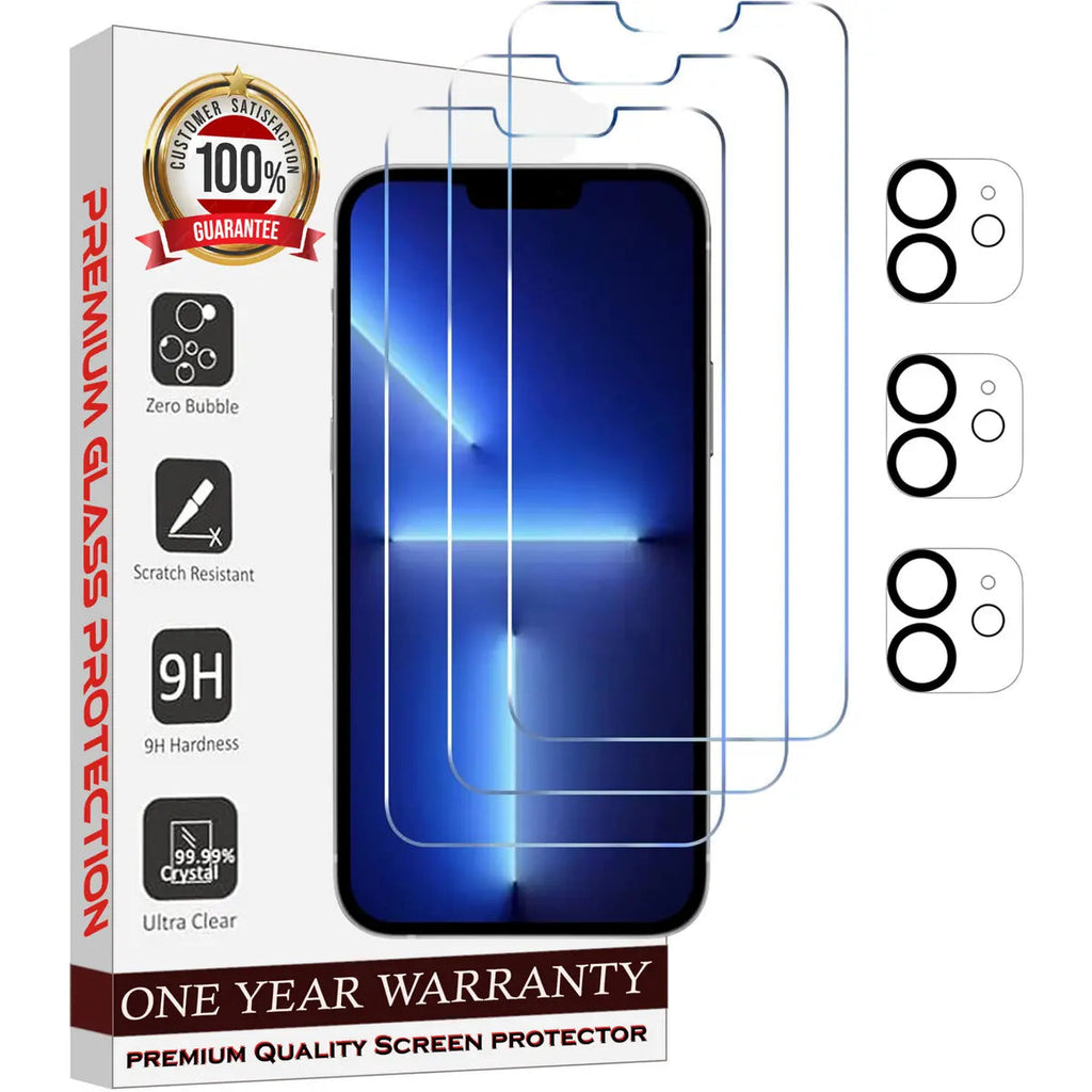 Entronix Clear Screen Protector & Camera Lens Protector Compatible with iPhone 12 Mini - 6-Piece Combo