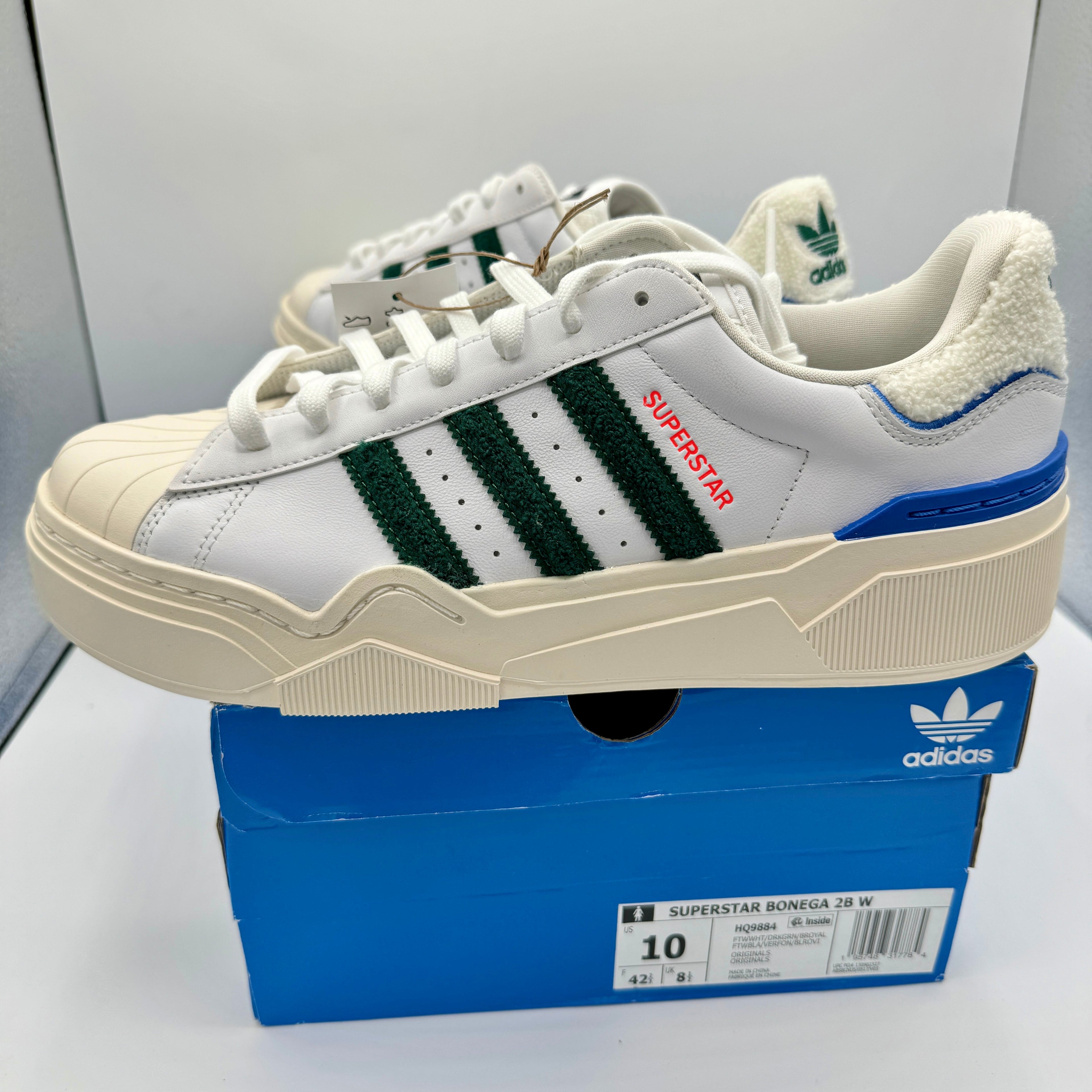 Adidas Stan Smith Bonega Platform Women’s Sneaker 2B sherpa heel white green