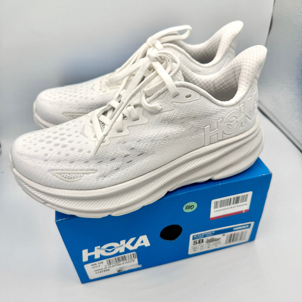 Hoka Clifton 9 White Women’s Running Shoes Athletic Sneakers