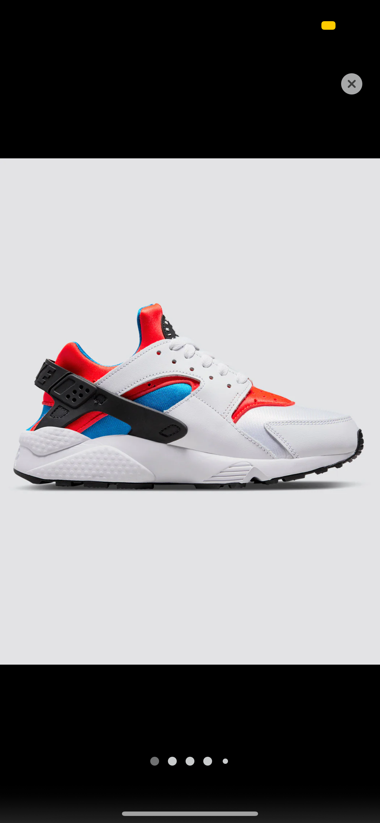 Nike Hurache Women’s Sneakers in White Bright Crimson / Photo Blue / Black