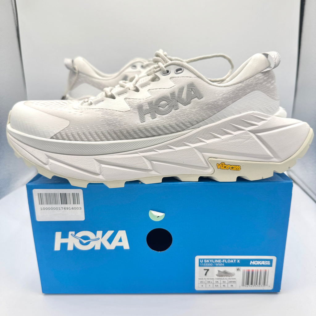 Hoka Skyline Float X U Unisex White Trail Running Shoes