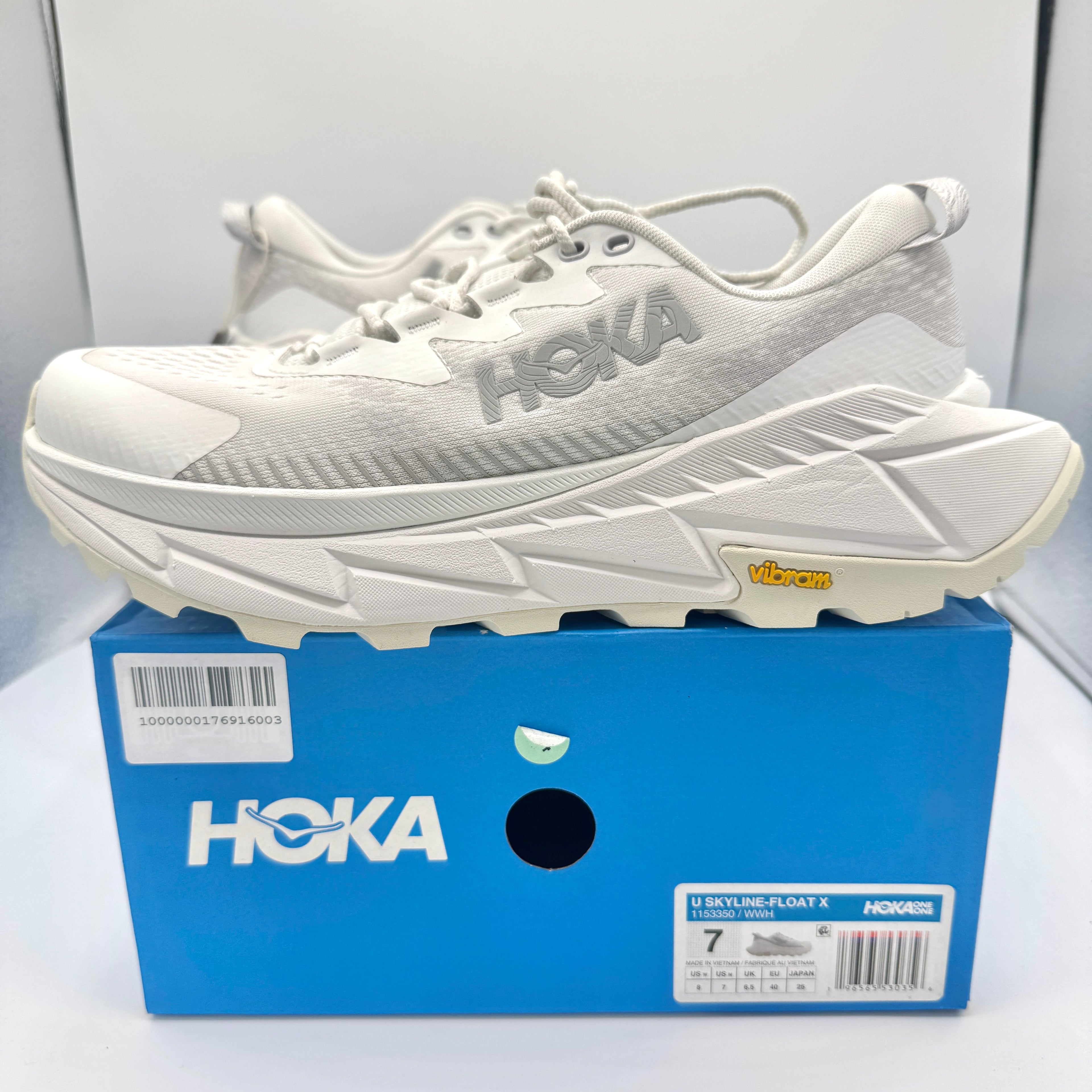 Hoka Skyline Float X U Unisex White Trail Running Shoes