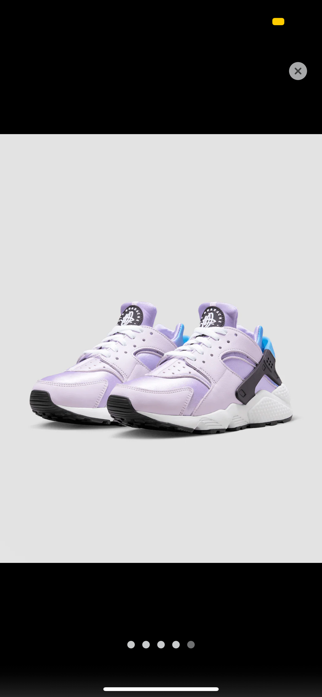 Nike Hurache Women’s Sneakers in Lilac Purple / Black / Barely Grape / White