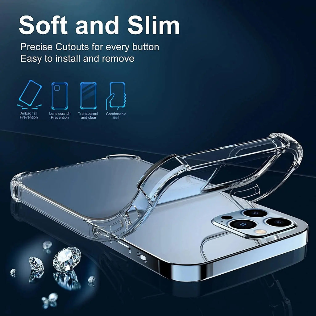 Entronix Case Compatible with iPhone 13 Pro Max - [Hard Back] Slim Clear