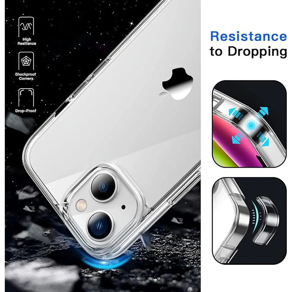 Entronix Case Compatible with iPhone 14 - [Hard Back] Slim Clear