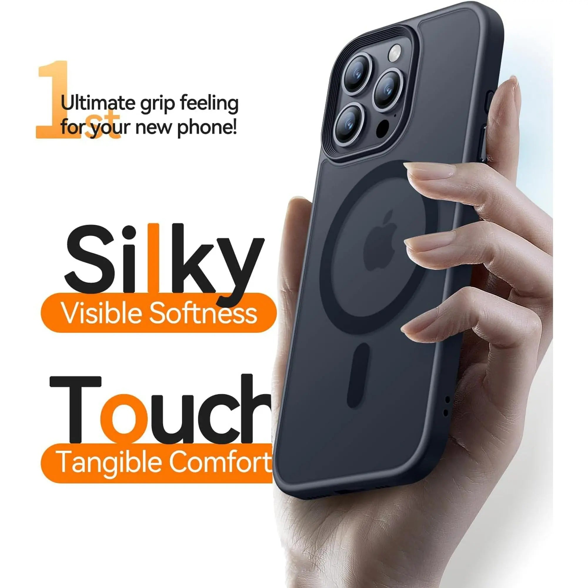 Entronix [Magnetic] Case Compatible with iPhone 12 Pro Max - Translucent Frosted Matte