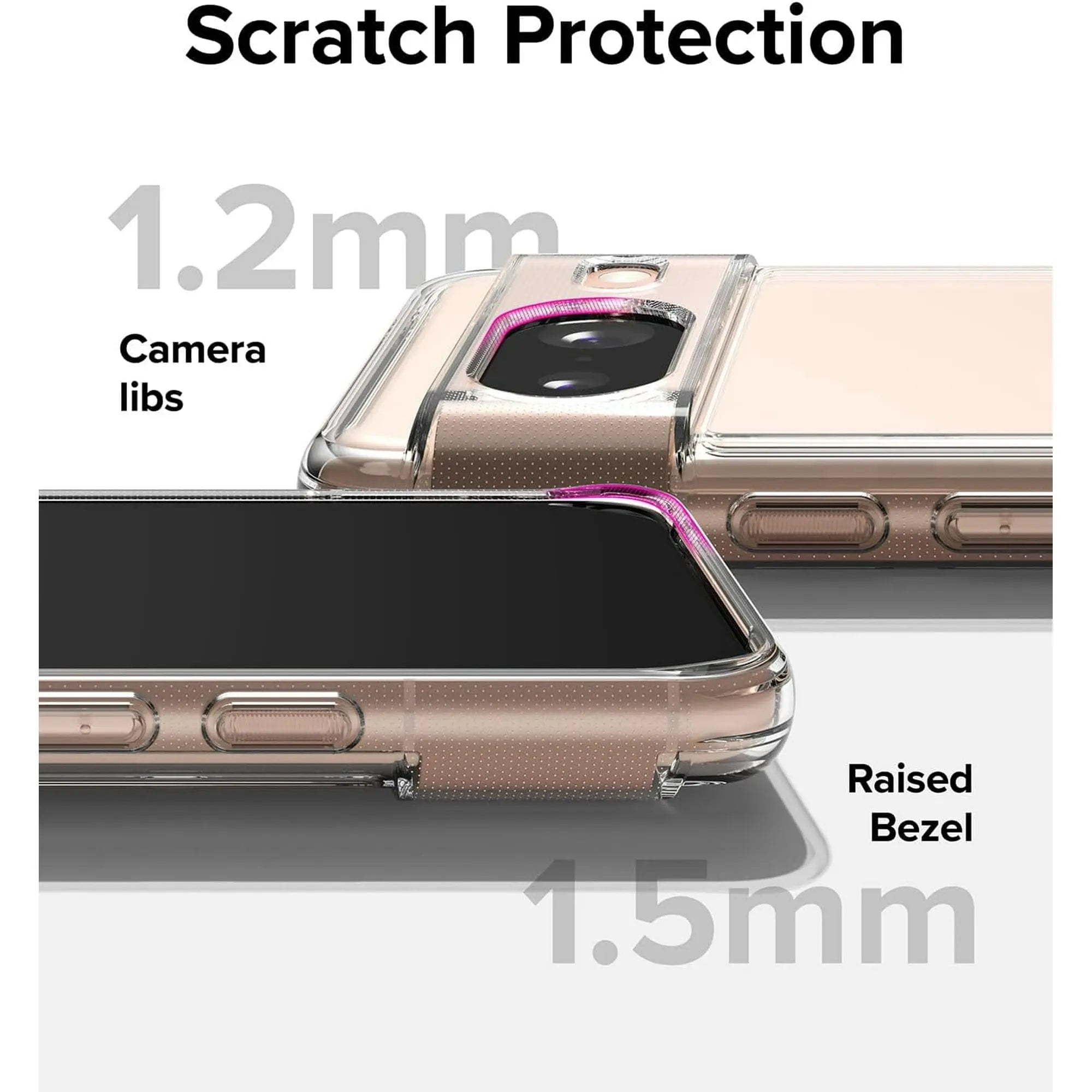 Entronix Case Compatible with Pixel 7 - [Hard Back] Clear Cover