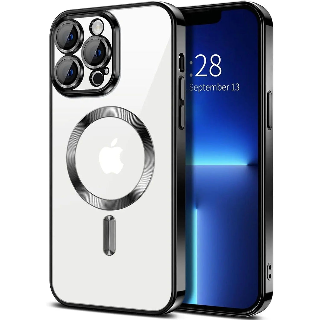 Entronix [Magnetic] Case Compatible with iPhone 13 Pro Max - [Clear Back] Luxury Glossy Cover