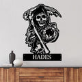 Personalized Bones Skull Skeleton Motorcycle Biker Metal Monogram Sign - Gift Idea For Motorcycle Lover
