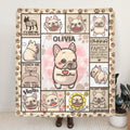 Personalized French Bulldog Funny Lovely Quilt/Fleece Blanket - Gift Idea For French Bulldog Lover