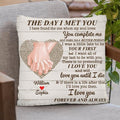 Personalized The Day I Met You Pillow Cover - Valentine's Day Gift Idea For Couple
