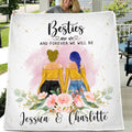 Personalized Friend Fleece Throw Blanket/Quilt - Gift For Best Friends - True Friends Are Never Apart Maybe In Distance But Never In Heart