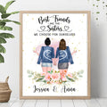 Personalized Bestie Vertical Poster - Gift For Best Friends/Birthday's Gift - Best Friends Are The Sisters