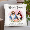 Personalized Bestie Pillow Cover - Gift For Best Friends - We Weren't Sisters By Birth