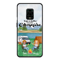 Personalized Camping Chibi Phone Case - Couple With Up to 2 Dogs - Gift Idea For Camping Lover - Case For Xiaomi, Oppo And Huawei
