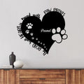 Personalized The Road To My Heart Is Paved With Pawprints Meaning Monogram Metal Sign - Up to 3 Pets - Gift Idea For Dog/Cat Lover
